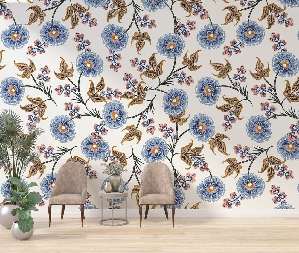 Blue Floral Pattern view 1