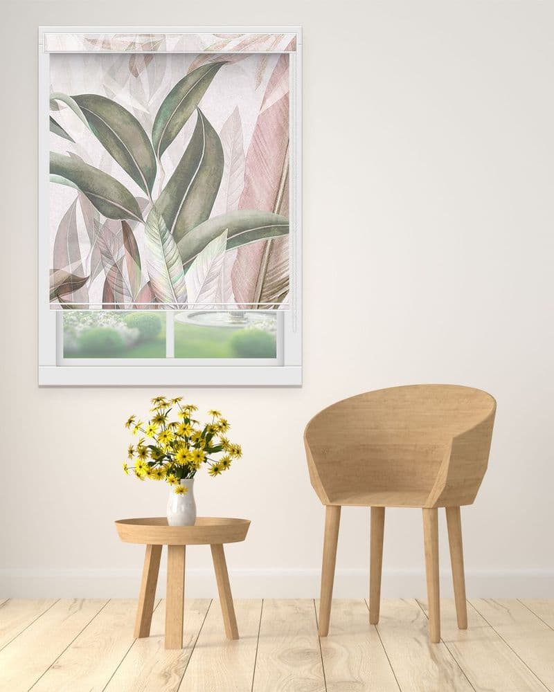 Pastel Leaf Mural view 1