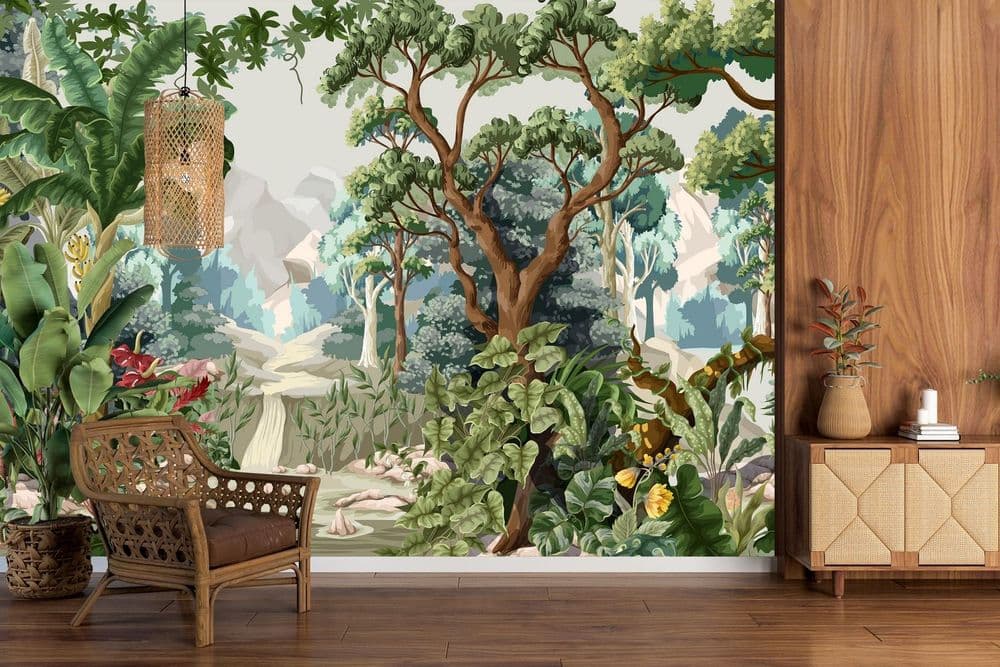 Tropical Jungle Mural view 1