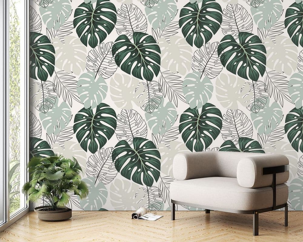 Tropical Monstera Pattern view 1