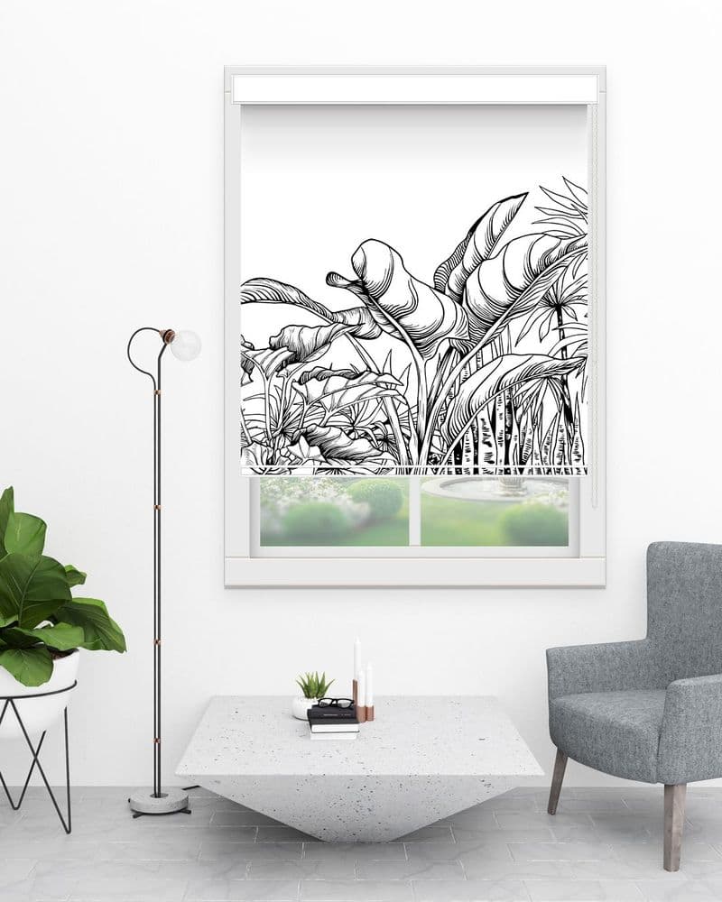 Black Botanical Blinds view 1
