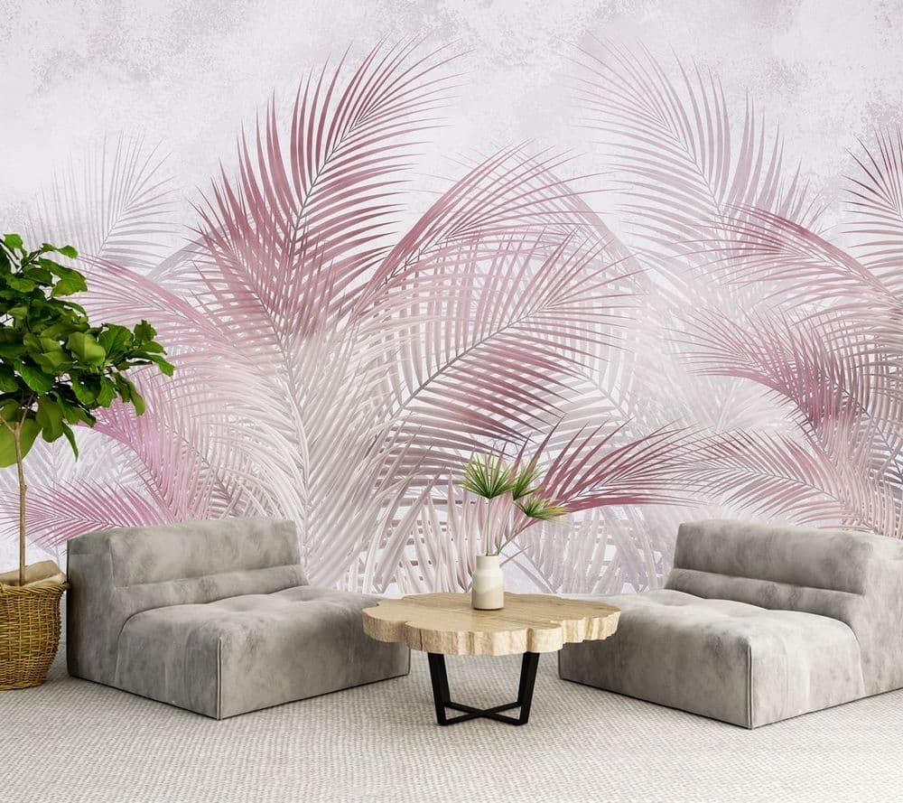 Gold & Pink Tropical view 1