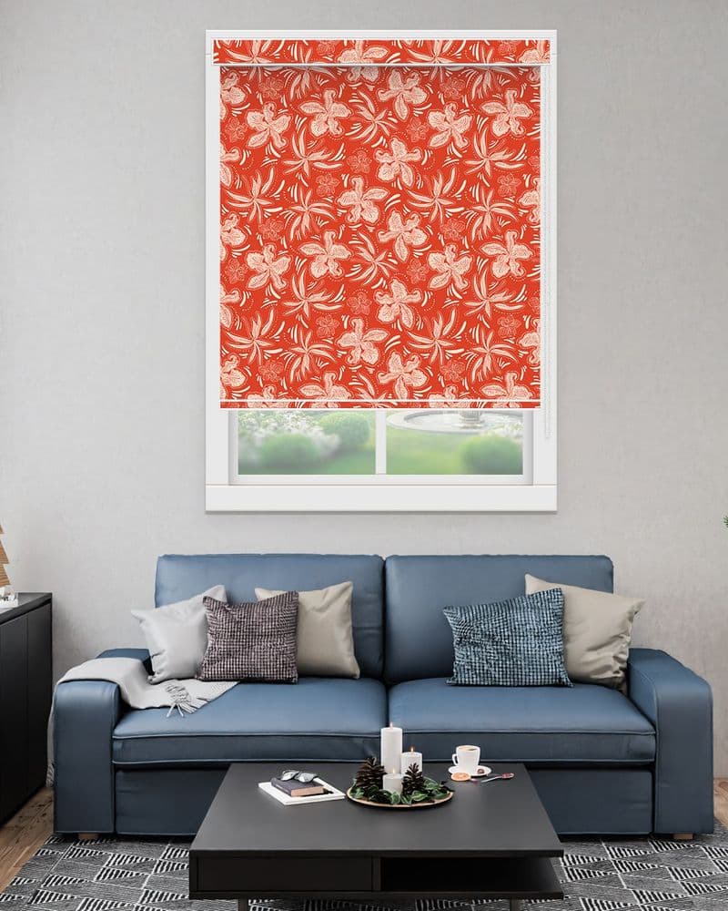 Coral Botanical Lace view 1