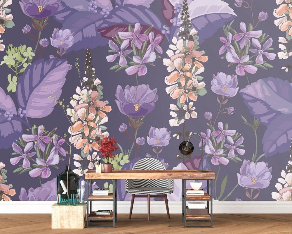 Purple Floral Pattern view 1