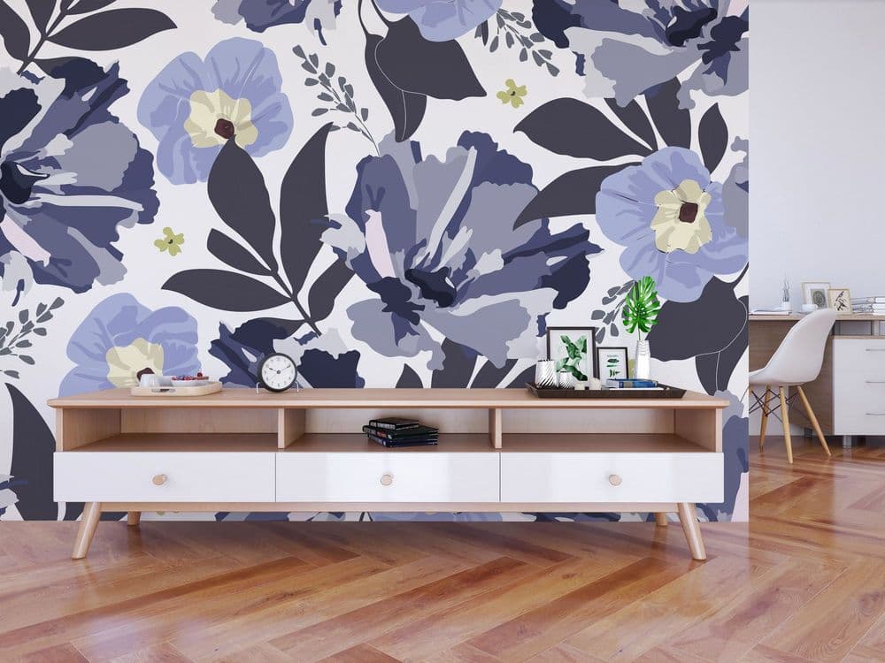 Blue Botanical Print view 1