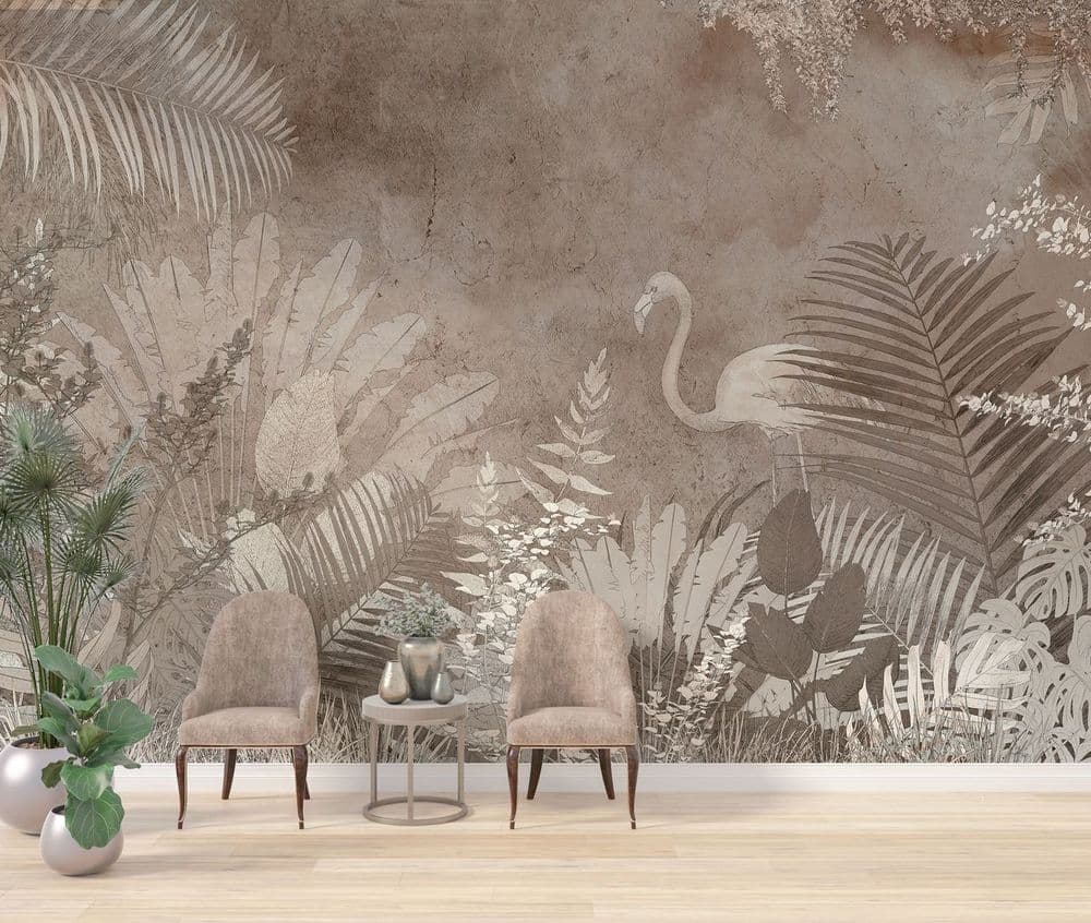 Foggy Flamingo Forest view 1